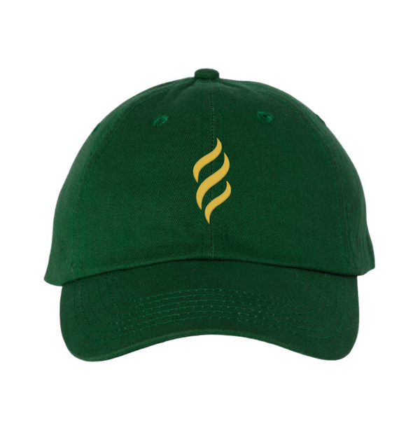 Belair Green Color Flame Logo Design Classic Chino Cap Hat